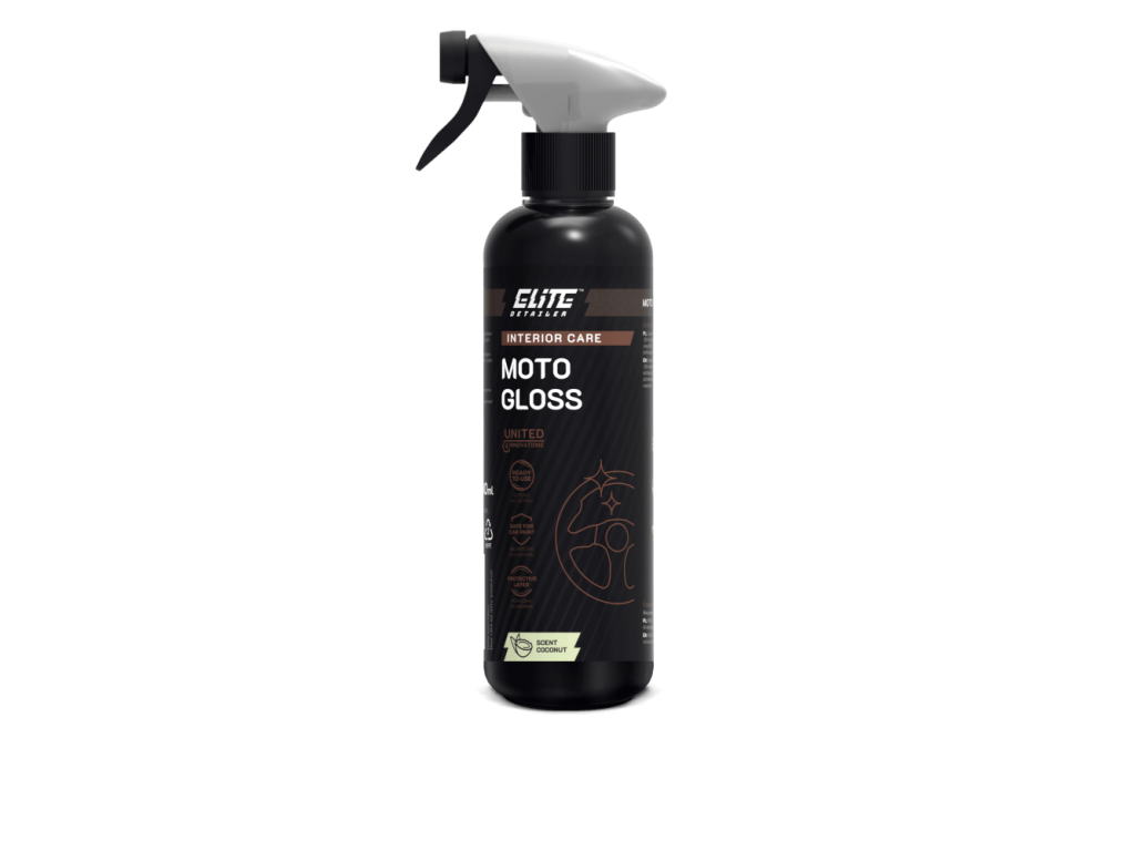 Moto Gloss - Ochrana pryžových a plastových prvků v motoru vozidla s vůní kokos